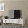 Hanah Home Supporto per TV, melammina, Oro Bianco, Taglia Unica
