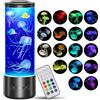 Radikor Lampada Medusa, 17 Colori, Telecomando, Jellyfish Lamp LED | Effetto acquario realistico con meduse fluttuanti e funzionamento silenzioso. Ideale come luce notturna, arredo e regalo