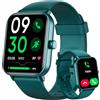 Gydom Smartwatch Donna Uomo, 1.8 Orologio Smartwatch Chiamate, Fitness Tracker con Contapassi Cardiofrequenzimetro SpO2,110 Modalità Sport, Monitoraggio Sonno, Impermeabile IP68 per iOS Android Verde Scuro