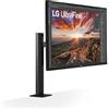 LG 32UN880P ERGO Monitor 32 UltraHD 4K LED IPS HDR 10, 3840x2160, 5ms, AMD FreeSync 60Hz, Audio Stereo 10W, HDMI 2.0 (HDCP 2.2), Display Port 1.4, USB-C, USB 3.0, AUX, Stand ERGO, Flicker Safe, Nero
