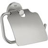 GROHE QuickFix Start, Portarotolo con coperchio metallo, fissaggio nascosto, viti e tasselli inclusi, montaggio facile con GROHE QuickGlue, 167 x 119 mm, Super Steel, 41179DC0