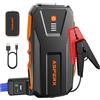 AsperX Avviatore Batteria Auto 3000A, Avviatore di Emergenza per 12V Auto/Moto(10.0L Gas or 8.0L Diesel), Starter Batteria con Torcia LED, Bussola e Impermeabilità IP64 per Camion, Moto