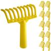 acquaverde | 2 Rastrelli in Plastica, Pettine a 9 Denti per Raccolta Olive con Foro Universale per Manico, Giallo