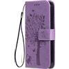 PEIYE Cover Pelle per Xiaomi Redmi 9AT / Redmi 9A, Portafoglio PU Pelle Slot Schede, Custodia Cavalletto Stile Libro Chiusura Magnetica, Flip Case -Lavanda