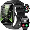 LLKBOHA Smartwatch-Uomo-Donna - 1.85" Schermo Orologio Smart Watch Effettua/Risposta Chiamate,7/24h Cardiofrequenzimetro,Contapassi, Monitoraggio del Sonno,Fitness Tracker per iOS Android