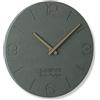 FLEXISTYLE Orologio da Parete Moderni Eco 30cm Grigio, Camera da Letto, Soggiorno, Ufficio, Silenzioso, Fatto in Europa