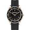 Freddy Orologio donna in silicone e ceramica nero e oro