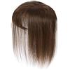 Yeory Topper per capelli, topper per capelli umani marrone chiaro 25 cm con clip di frangia, estensione dei capelli clip in frangia, topper per capelli per capelli, topper per capelli umani con frangia,