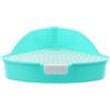 PTJJXA Toilette per Coniglio, Lettiera per Cavia Vasino, Toilette per Animali Domestici Triangolo, Vasino Addestrativo per Criceti, Toilette per Animali di Piccola Taglia, Toilette Angolare Criceto (Blu)