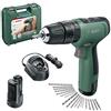 Bosch Home and Garden Bosch Trapano battente-avvitatore a batteria EasyImpact 1200 (2 batterie, sistema a 12 volt, 19 accessori, in valigetta)