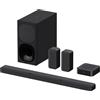 Sony Altoparlante soundbar Sony HT S40R - Soundbar TV a 5.1 canali, dolby Digital, con autoparlanti posteriori wireless (Nero) [HTS40R.CEL]