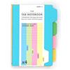 Suck UK Taccuino A6 con linguette, agenda per revisione, con divisori per la scuola e accessori per ufficio, quaderno o agenda settimanale, confezione da 4 blocchi per appunti a righe