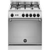 La Germania AMN664GXV - Cucina a gas con forno, 60x60, colore Inox, Classe energetica A+