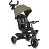 MONi Triciclo 2 in 1 Passeggino con Maniglione e Parasole da 12 Mesi a 25 Kg Seduta reversibile colore Green - Summer