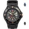 Cressi Traveller Dual Time Orologio Professionale Subacqueo 200m/20ATM, Unisex, Nero/Oro/Nero