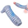 BaihaoTyoys Manicotto per pene Drago da 14.7cm, Rinforzatore della Circonferenza del Pene per Uomo, Giocattolo Sessuale per Estensore del Pene, Manicotto per Pene Realistico per il Sesso (Grigio)