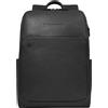 Piquadro - Zaino in pelle con protezione antiurto porta pc 15.6'' Black Square