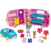 Barbie Club Chelsea Toy Car & Camper Playset, Blonde Chelsea Small Doll, Puppy &