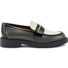 FRAU MOCASINI IN PELLE SPAZZOLATA TRICOLORE GREY NERO