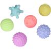 VGEBY Palla Sensoriale Strutturata per Bambini 6 Pezzi, Giocattolo Palla Sensoriale per Spremitura Infantile Multicolore Morbido Elastico Portatile (Colore caldo)