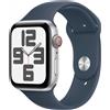 Apple Watch SE GPS + Cellular Cassa 44mm in Alluminio Argento con Cinturino Sport Blu Tempesta - S/M MRHF3QLA