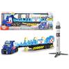 Dickie Toys Dickie City Space Mission Mack Truck 41 cm, Parti apribili, Luci & Suoni, Incluso Razzo Spaziale, + 3 Anni, 203747010