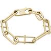 Fossil Bracciale a catena da donna in acciaio inossidabile con chiusura a moschettone, Tono oro