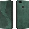 Mo-Somnus Cover per Motorola Moto E6 Play, Custodia Motorola Moto E6 Play Portafoglio, Cover Protettiva Libro Antiurto Case Flip Wallet Custodia Pelle PU con [3 Slot per Schede] [Magnetica] (Verde)