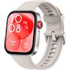 HUAWEI WATCH FIT 3, Display AMOLED da 1.82", Design ultra-sottile, Monitoraggio completo del fitness, Monitoraggio salute 24h, Compatibilità con iOS e Android, Chiamate Bluetooth, Bianco