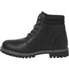 JACK & JONES Jfwstanton-Stivale in Pelle, Stivaletti Stringati Uomo, Antracite, 43 EU