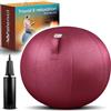Walenci Palla Da Seduta Ufficio Ergonomica Lavoro E Relax, Sedia A Pallone, Comfort Per Telelavoro E Gaming, Ideale Per Lavorare Seduti O In Piedi, Rivestimento In Tessuto Premium (Rosso Bordeaux, 75 cm)