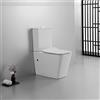 Yellowshop - Sanitari bagno a terra filo muro - Set vaso monoblocco rimless a terra con coprivaso soft-close serie Plain