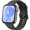 HUAWEI WATCH FIT 3, Display AMOLED da 1.82", Design ultra-sottile, Monitoraggio completo del fitness, Monitoraggio salute 24h, Compatibilità con iOS e Android, Chiamate Bluetooth, Nero