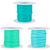 Bestewelry 3 Rotoli Tubo Cavo PVC Tubolare Corda in Gomma Sintetica 2 mm Tubo Rotondo Corda in Gomma per Maglieria Braccialetti Creazione Gioielli Artigianato Fai da Te