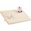 NBEADS Espositori per Orecchini In Legno A 7 slot, Portacarte per Orecchini In Legno con 2 pioli Rimovibili Espositore per Gioielli Organizzatore per La Vendita, 29x19x2cm
