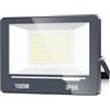 TOPAUBUB Faretto Fari Faro a LED da Esterno 100W 10000LM - IP66 Impermeabile 6500K Luce Fredda Faretto LED Esterno per Giardino, Patio, Terrazza, Garage(1 Pezzi)