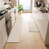 LEKEEPGO Tappeto Cucina Antiscivolo Lavabile 43.5x75cm+43.5x150cm, 2 Pezzi Passatoia Cucina, Tappeti Cucina, Assorbente Tappetino Cucina, Tappeto per Cucina, Corridoio, Lavanderia, Beige