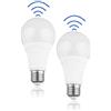 GREENIC Lampadina LED con sensore di movimento - 15W (equivalente a 100W), 1500LM, E27 Edison, bianco freddo (5000K) perfetta per all'aperto, gargen, confezione da 2