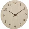 TFA Dostmann Orologio analogico in legno, 60.3072.01, orologio per cucina/soggiorno/ufficio, oggetto decorativo, funzionamento a batteria, 30 cm, legno