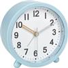TFA Dostmann Sveglia analogica con movimento silenzioso, 60.1043.20, orologio da tavolo, funzionamento a batteria,snooze, retroilluminazione, facile da leggere, turchese