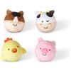 Melissa & Doug Rollables Giocattolo per Neonati e Prima Infanzia,Giocatollo Sensoriale, Giocattoli per Lo Sviluppo,Regalo per Bambini e Bambine di 3 6 9 12 Mesi, 4 Adorabili Animali Morbidi