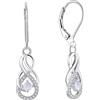 starchenie Starnny Orecchini Donna Argento 925,Orecchini Infinito with 3A Zirconia Cubica Moonstone Color con Placcato in oro Bianco Regali di Gioielli per Donna
