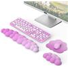 MoKo Supporto Polso Nuvola MoKo Per Tastiera E Mouse Con Tappetino, Rosa