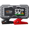 YaberAuto Avviatore Batteria Auto, 4000A 21800mAh Avviatore Emergenza per Auto (10.0L Gas/9.0L Diesel), Booster Avviamento Auto con Uscita CC 160W,Ricarica Rapida 18W,Torcia 450 Lumen,3.3 Display LCD