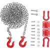 Joyzan RC Auto Gancio Traino, Ganci di Traino RC Fissati e Catena Metallo Ciondolo rimorchio Salvataggio a Forma di U Assemblare Parti Aggiornamento Modello Accessorio per 1:10 RC Crawler Arrampicata