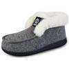 GURGER Pantofole Uomo Ciabatte da Casa Invernali Chiuse Calde Pantofole Stivaletto Memory Foam Comode Antiscivolo Collo Alte Scarpe da Casa Grigio 42 43