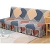 RTSFKFS Fodera per Divano Letto Senza Braccioli con Gonna, Nero/Rosso/Grigio 2 Posti Elasticizzato Copridivano Clic Clac Letto Senza Braccioli Sofa Cover Divano Protector Slipcovers con Orlo Elagante