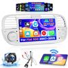 Inefala [2+64G]Inefala 7 Pollici Autoradio Android 13 per Fiat 500 (2007-2015) 2 DIN Schermo con Wireless CarPlay Android Auto FM RDS GPS Bluetooth WiFi Comandi al Volante Telecamera Posteriore