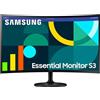 Samsung Monitor S36GD (S27D362), Curvo (1800R), 27'', 1920x1080 (Full HD), VA, 100Hz, 4ms (GtG), D-Sub, HDMI, Ingresso Audio, Eye Saver Mode, Flicker Free