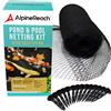 AlpineReach 4,5m x 6m Rete per Stagno e Laghetto, Maglia Tessuta Extra Resistente di Protezione, Difende i Pesci Koi da Uccelli, Gatti e Predatori, Anti-UV, Riutilizzabile, Nero